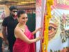 টালিগঞ্জ শান্তিপল্লী পুজো সমিতির এবার ৮৮ তম দুর্গাপুজো, খুঁটি পুজোর অনুষ্ঠানে উপস্থিত অভিনেত্রী ইধিকা পাল